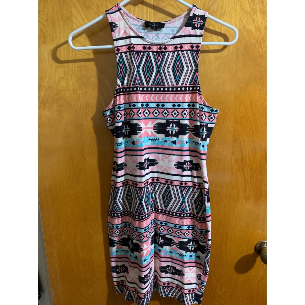 Multicolored Aztec design dress